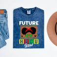 Future HBCU Grad HBCU Tomorrow Girl Graduation Kids Mineral Wash Tshirts Mineral Navy
