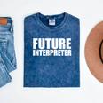 Future Interpreter Student College Graduate Graduation Mineral Wash Tshirts Mineral Navy