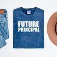 Future Principal College Graduate Graduation Promotion Mineral Wash Tshirts Mineral Navy