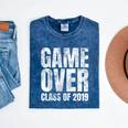 Game Over Class Of 2019 Graduation Senior T-Shirt Mineral Wash Tshirts Mineral Navy