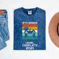 Gamer Graduation 2021 Retro 9th Grade Level Complete Mineral Wash Tshirts Mineral Navy