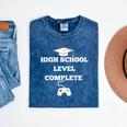 Gamer High School Graduation Shirt Grad Video Tee Mineral Wash Tshirts Mineral Navy