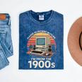 Geek Please Be Patient I'm From The 1900s Retro Computer PC Mineral Wash Tshirts Mineral Navy