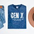 Gen X Caffeine Sarcasm 90s Nostalgia Men Women Graphic Mineral Wash Tshirts Mineral Navy