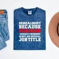 Genealogist Miracle Worker Genealogy Graduation Mineral Wash Tshirts Mineral Navy