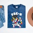Girls Dabbing Unicorn Pre-K PreSchool Nailed It Graduation Mineral Wash Tshirts Mineral Navy