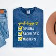 Goal Digger Inspirational Quotes Master's Degree Graduation Mineral Wash Tshirts Mineral Navy
