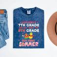 Goodbye 7th Grade Graduation To 8th Grade Hello Summer Mineral Wash Tshirts Mineral Navy