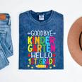 Goodbye Kinder Garten Hello 1st Grade Graduation 2024 Mineral Wash Tshirts Mineral Navy