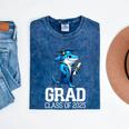 Grad Class Of 2025 Boys Shark Graduation Graduated Mineral Wash Tshirts Mineral Navy