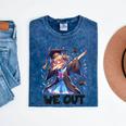 We Out Graduate Dabbing Anime Girl Grad Graduation Mineral Wash Tshirts Mineral Navy