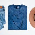 Graduate Heart Shirt Graduation Mineral Wash Tshirts Mineral Navy