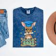 Graduate Kangaroo Class Of 2025 Kids Graduation Mineral Wash Tshirts Mineral Navy