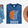 Graduate Senior Class 2020 Graduation Basketball Player Mineral Wash Tshirts Mineral Navy