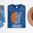 Graduate Senior Class 2022 Graduation Basketball Player Mineral Wash Tshirts Mineral Navy