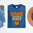 Graduate Senior Class 2023 Basketball Player Graduation Grad Mineral Wash Tshirts Mineral Navy