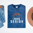 Graduate Senior Class Of 2026 Basketball Player Graduation Mineral Wash Tshirts Mineral Navy