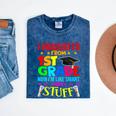 I Graduated From 1st Grade Graduation Matching Student Mineral Wash Tshirts Mineral Navy
