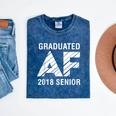 Graduated AF 2018 Senior Graduation Shirt Mineral Wash Tshirts Mineral Navy