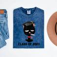 I Graduated Class Of2023 Cat Graduation Mineral Wash Tshirts Mineral Navy