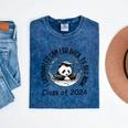 I Graduated Can I Go Back To Bed Now 2024 Graduation Panda Mineral Wash Tshirts Mineral Navy
