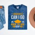 I Graduated Can I Go Back To Bed Now Graduation College Mineral Wash Tshirts Mineral Navy