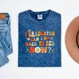 I Graduated Can I Go Back To Bed Now Graduation Groovy Mineral Wash Tshirts Mineral Navy