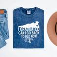 I Graduated Can I Go Back To Bed Now Graduation Men Mineral Wash Tshirts Mineral Navy