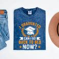 I Graduated Can I Go Back To Bed Now Graduation Mineral Wash Tshirts Mineral Navy