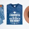 I Graduated Can I Go Back To Bed Now School Graduation Mineral Wash Tshirts Mineral Navy