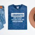 I Graduated I'm Just College High School Graduation 2026 Mineral Wash Tshirts Mineral Navy