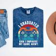 I Graduated Can I Unpause My Game Now Retro Graduation Mineral Wash Tshirts Mineral Navy
