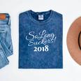 Graduation 2018 College High School Her Him Mineral Wash Tshirts Mineral Navy