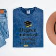 Graduation 2025 Degree Unlocked Adulting Still Loading Mineral Wash Tshirts Mineral Navy