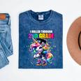 Graduation 2nd Grade Unicorn Roller Skate Girls Grad Mineral Wash Tshirts Mineral Navy