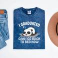 Graduation Animal Zoo Panda Bear I Graduated Panda Student Mineral Wash Tshirts Mineral Navy