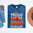 Graduation Basketball Retro Proud Mom Of A 2026 Graduate Mineral Wash Tshirts Mineral Navy