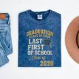 Graduation Class Of 2026 My Last First Day Of School Senior Mineral Wash Tshirts Mineral Navy