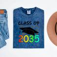 Graduation Class Of 2035 Hand Prints Space Pre-K -12th Grade Mineral Wash Tshirts Mineral Navy