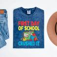 Graduation First Day Of School Crushed It Mineral Wash Tshirts Mineral Navy