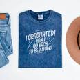 Graduation Can I Go Back To Bed Shirt Mineral Wash Tshirts Mineral Navy
