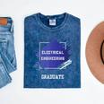 Graduation Graduated Electrical Engineering Degree Student Mineral Wash Tshirts Mineral Navy
