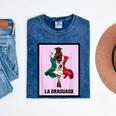 Graduation Latina Educated La Graduada Mexican Bingo Card Mineral Wash Tshirts Mineral Navy
