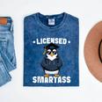 Graduation Penguin Licensed Smartass Graduate Mineral Wash Tshirts Mineral Navy