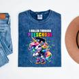 Graduation Preschool Unicorn Roller Skate Girls Pre-K Grad Mineral Wash Tshirts Mineral Navy