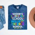 Graduation Shirt For 5th Grader Goodbye Hello Middle School Mineral Wash Tshirts Mineral Navy