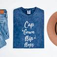 Graduation Shirt Cap Gown Flip Flops T-Shirt Mineral Wash Tshirts Mineral Navy