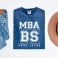 Graduation Shirt For Him Her MBA Next Level BS Mineral Wash Tshirts Mineral Navy