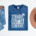Graduation Shirt Straight Outta Elementary Mineral Wash Tshirts Mineral Navy