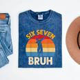 Graduation Six Seven Bruh Dabbing 67 Meme 6 7 Boys Kids Mineral Wash Tshirts Mineral Navy